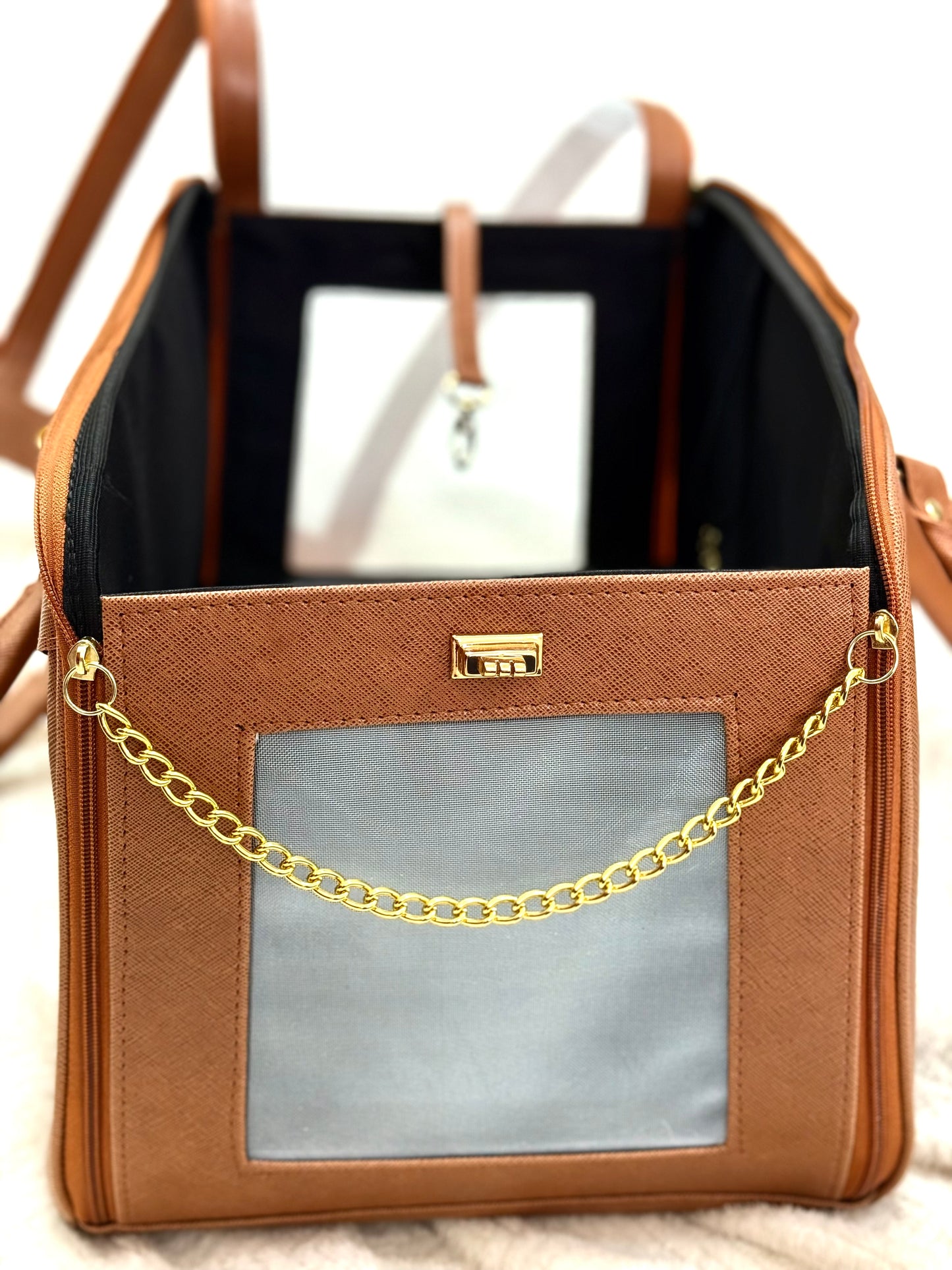 Bolsa Tuttores Elegance – Caramelo - Quadrada - Tam M