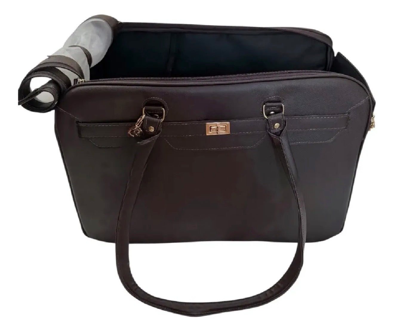 Bolsa - Marrom - Quadrada - Tam M