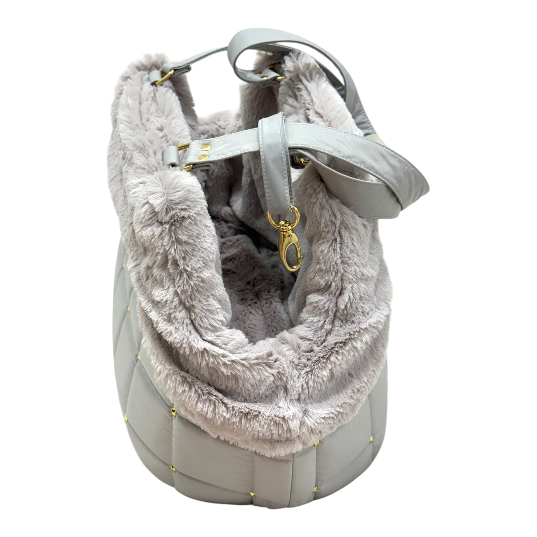 Bolsa de Passeio Modelo Venêto – Cor Prata – Tam M – Acompanha Manta Térmica Cor Prata
