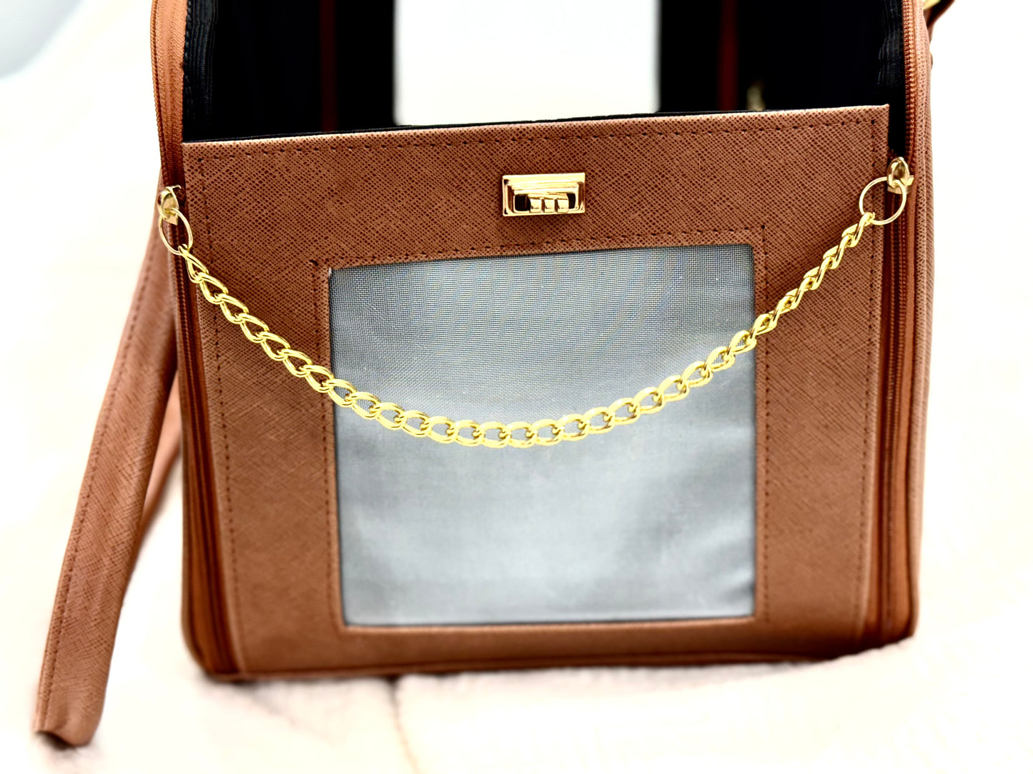 Bolsa Tuttores Elegance – Caramelo - Quadrada - Tam M