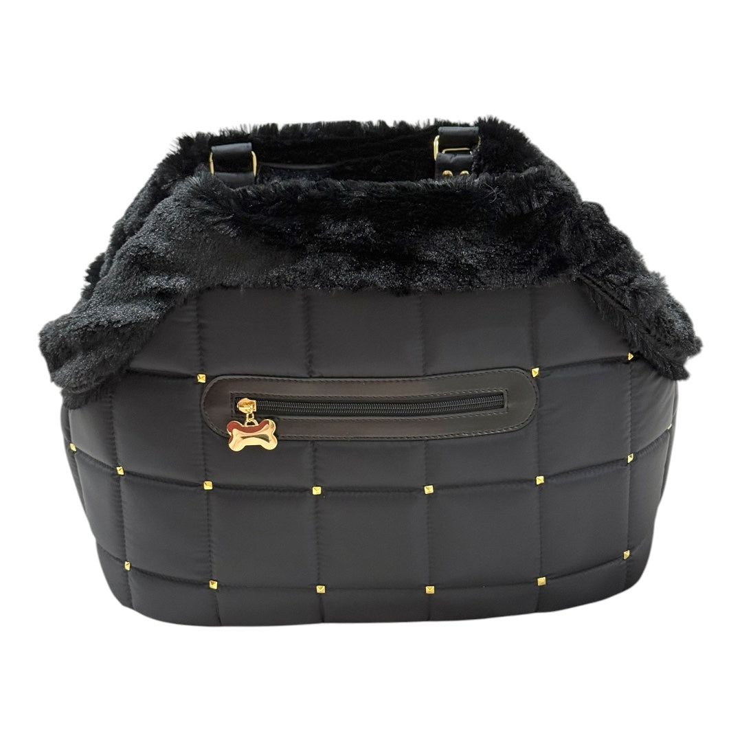 Bolsa de Passeio Modelo Venêto – Cor Preta – Tam M – Acompanha Manta Térmica Cor Preta
