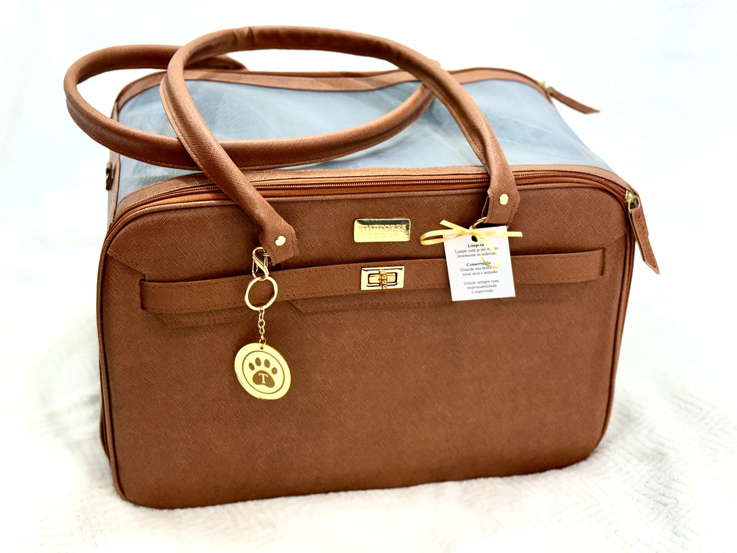 Bolsa Tuttores Elegance – Caramelo - Quadrada - Tam M