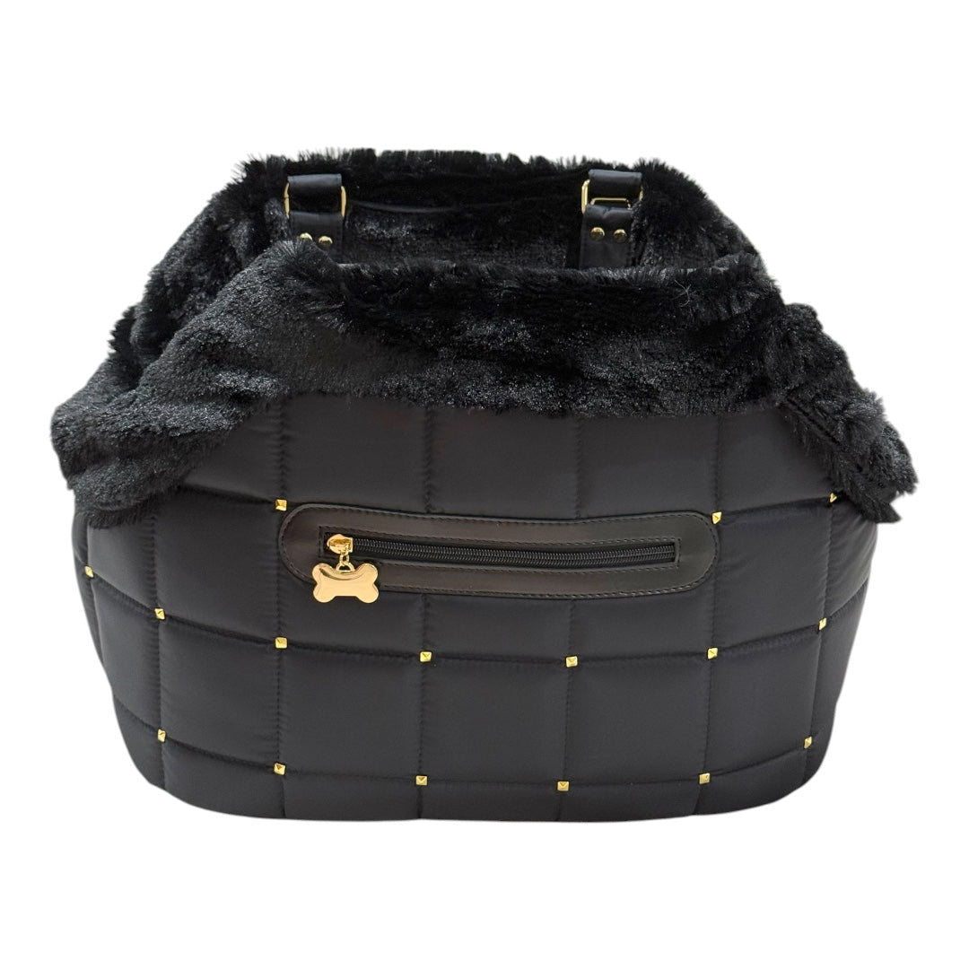 Bolsa de Passeio Modelo Venêto – Cor Preta – Tam M – Acompanha Manta Térmica Cor Preta
