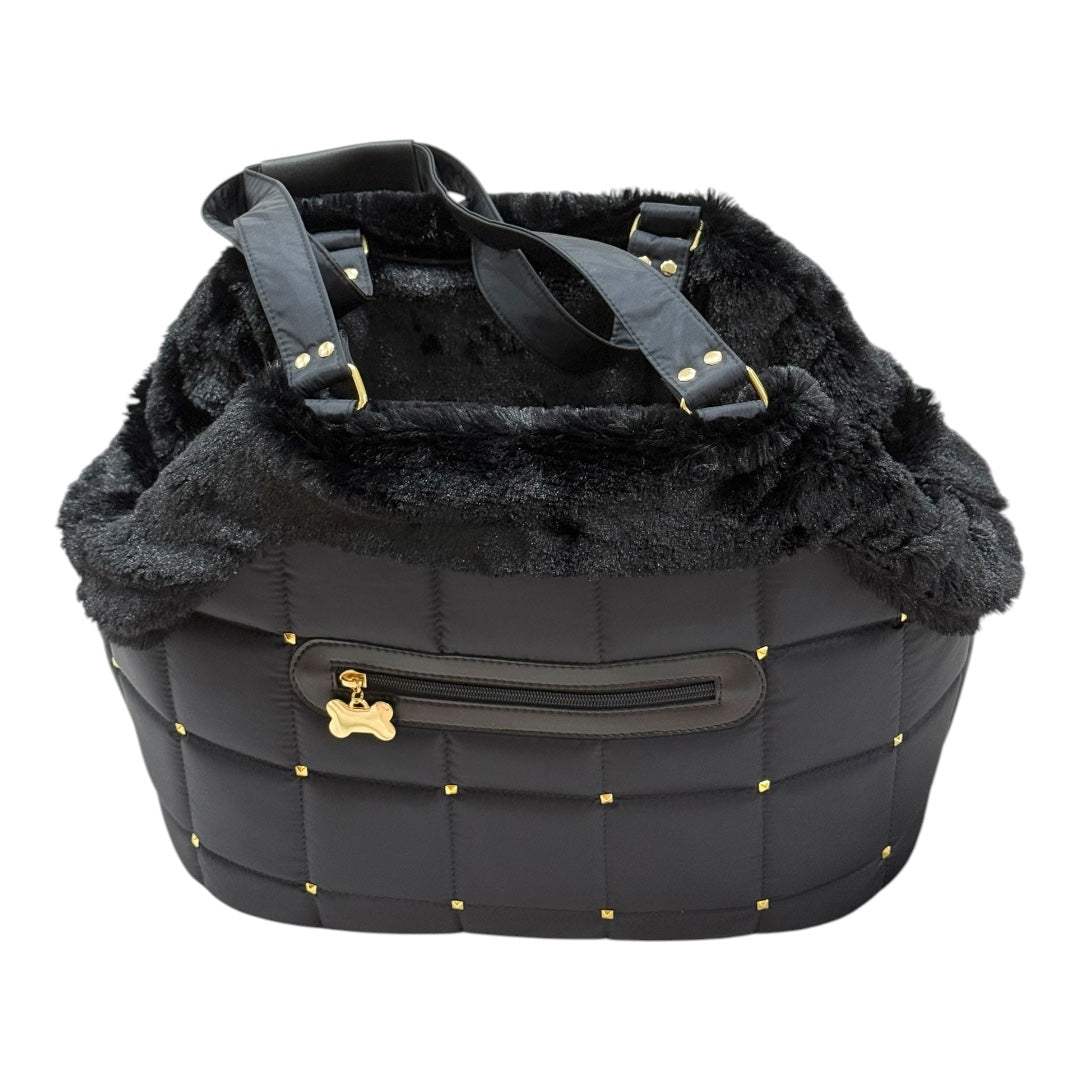 Bolsa de Passeio Modelo Venêto – Cor Preta – Tam M – Acompanha Manta Térmica Cor Preta