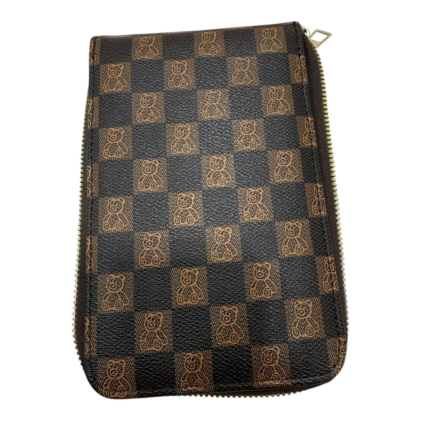 Mini Bolsa Multiuso e Porta Celular com Alça Transversal - Coleção Bear - Cor Marrom