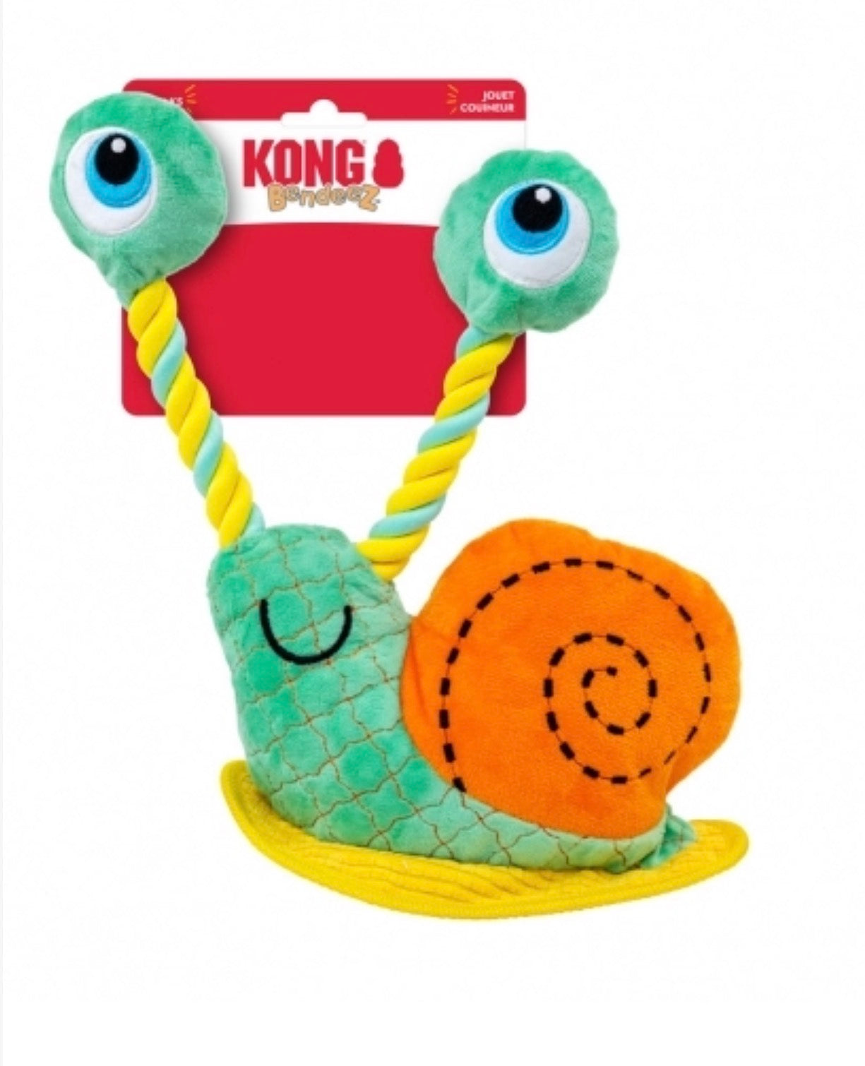 Brinquedo de Pelúcia Interativo Kong Bendeez Snail - Caracol - Tam G