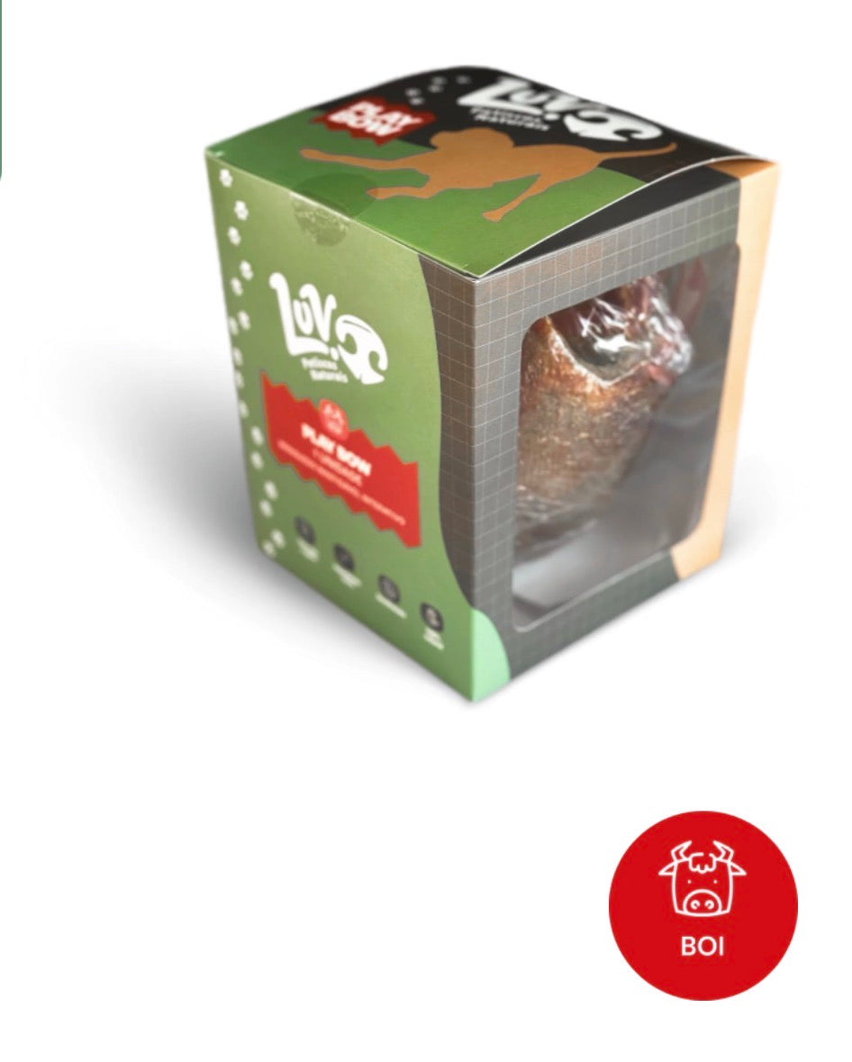 Mordedor Natural Play Bow de Bexiga Bovina - 1UN - LUV