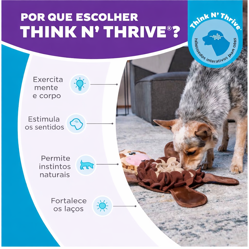 Brinquedo de fuçar para Enriquecimento Ambiental - Snuffle Palz - Outward Hound - Cow