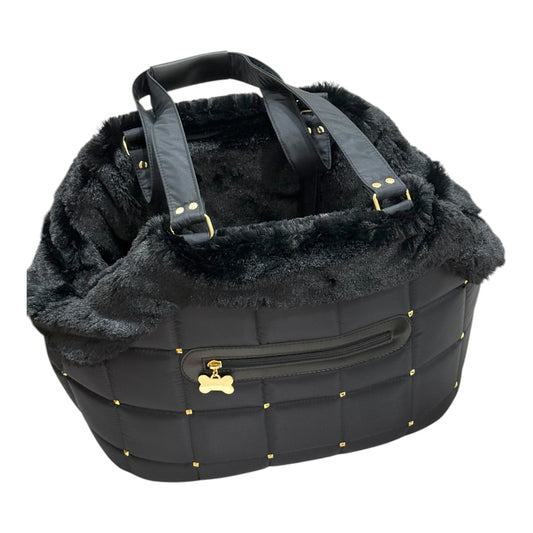 Bolsa de Passeio Modelo Venêto – Cor Preta – Tam M – Acompanha Manta Térmica Cor Preta