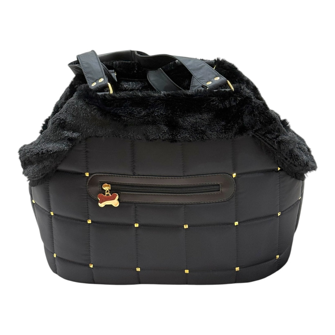 Bolsa de Passeio Modelo Venêto – Cor Preta – Tam M – Acompanha Manta Térmica Cor Preta