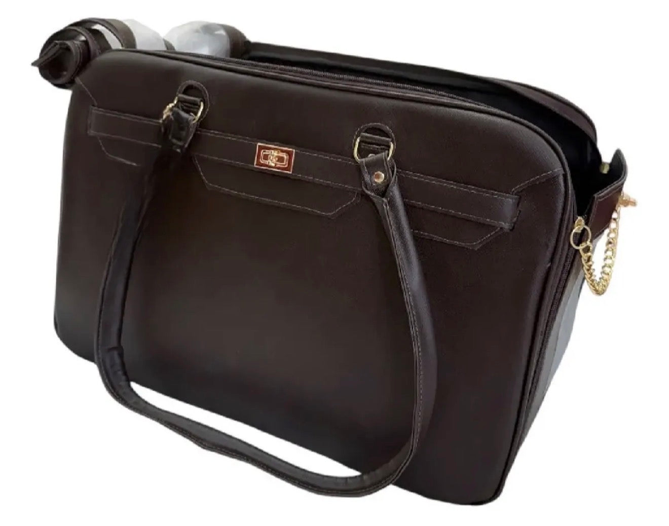 Bolsa - Marrom - Quadrada - Tam M