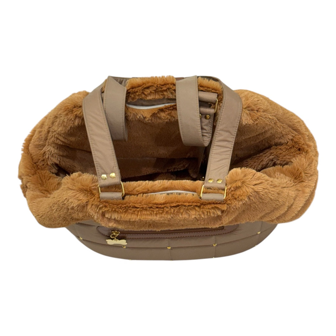 Bolsa de Passeio Modelo Venêto – Cor Caramelo – Tam P – Acompanha Manta Térmica Cor Caramelo