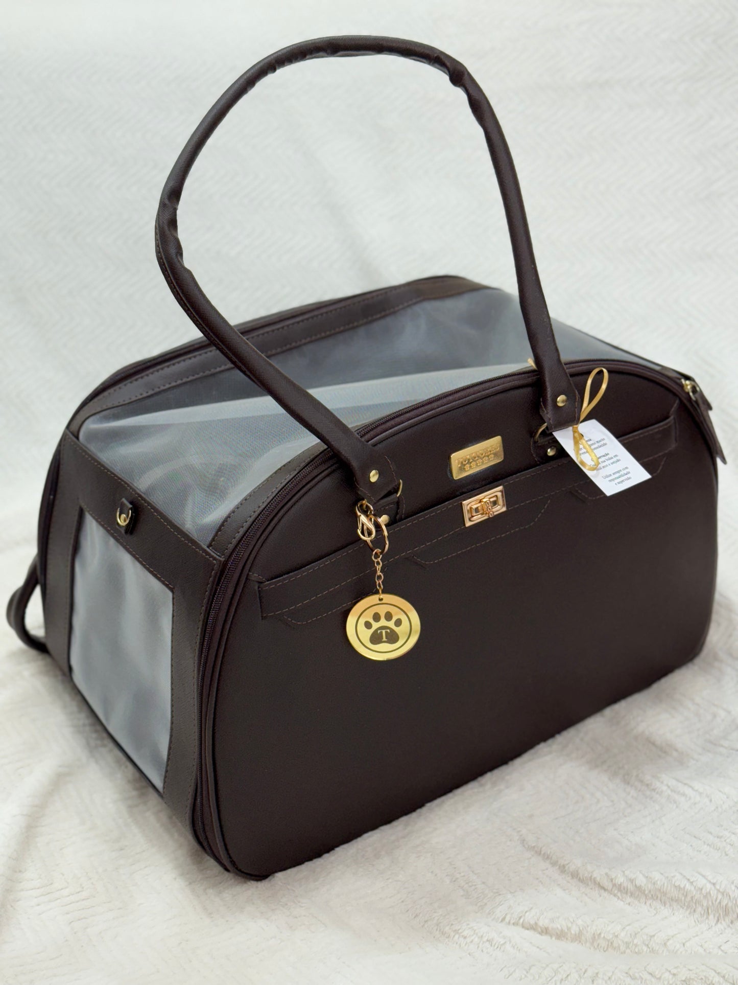 Bolsa Tuttores Elegance - Marrom - Redonda - Tam M