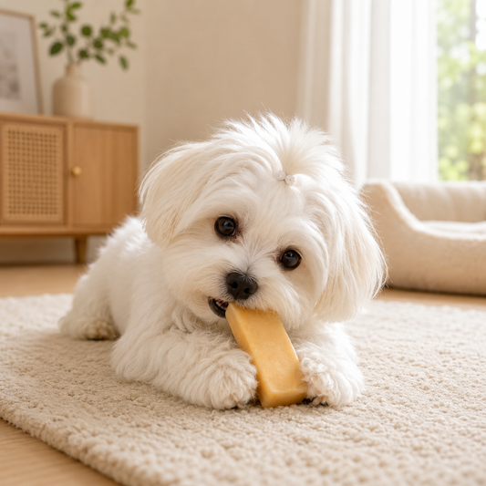 Chhurpi Mordedor Natural para Cães - Queijo de Yak do Himalaia  1 unidade de 70g Tam M