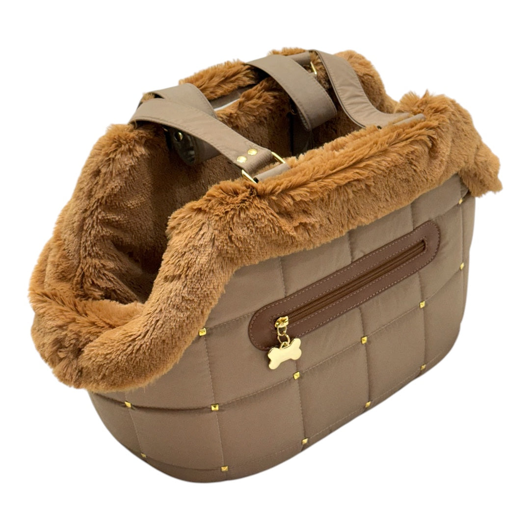 Bolsa de Passeio Modelo Venêto – Cor Caramelo – Tam P – Acompanha Manta Térmica Cor Caramelo