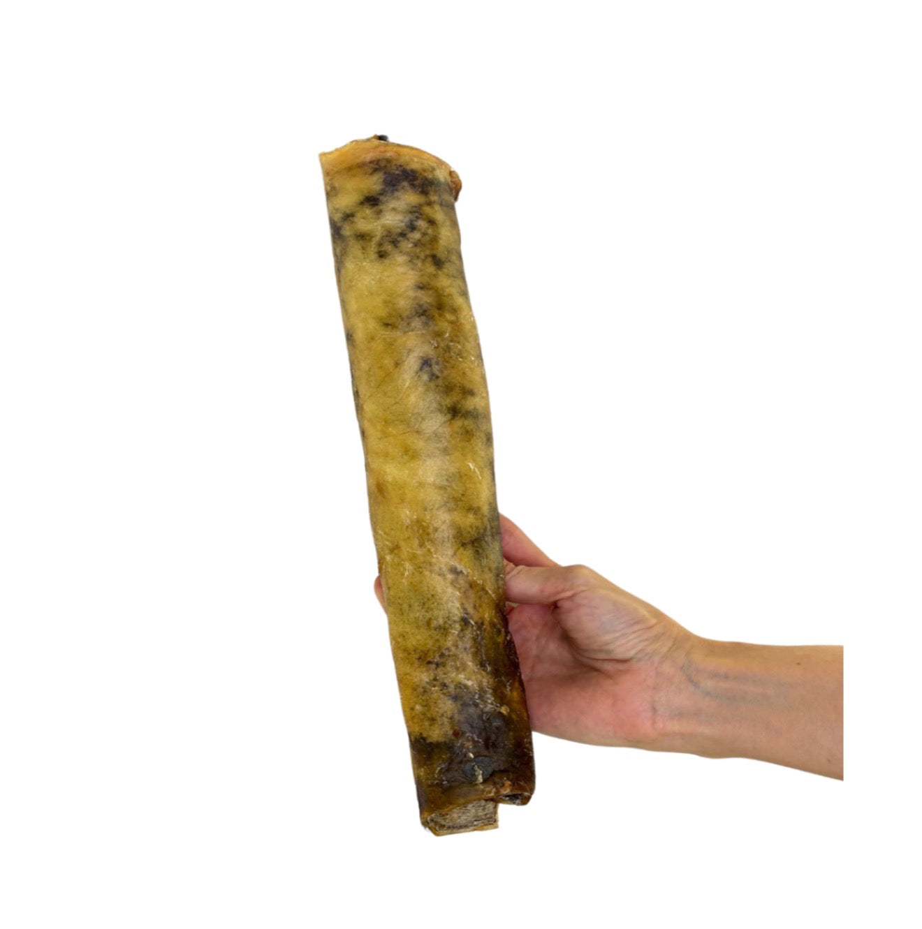 Mordedor Natural Rocambole Mineiro Graúdo - Couro Bovino Enrolado e Desidratado - Tam G - Alecrim Pet