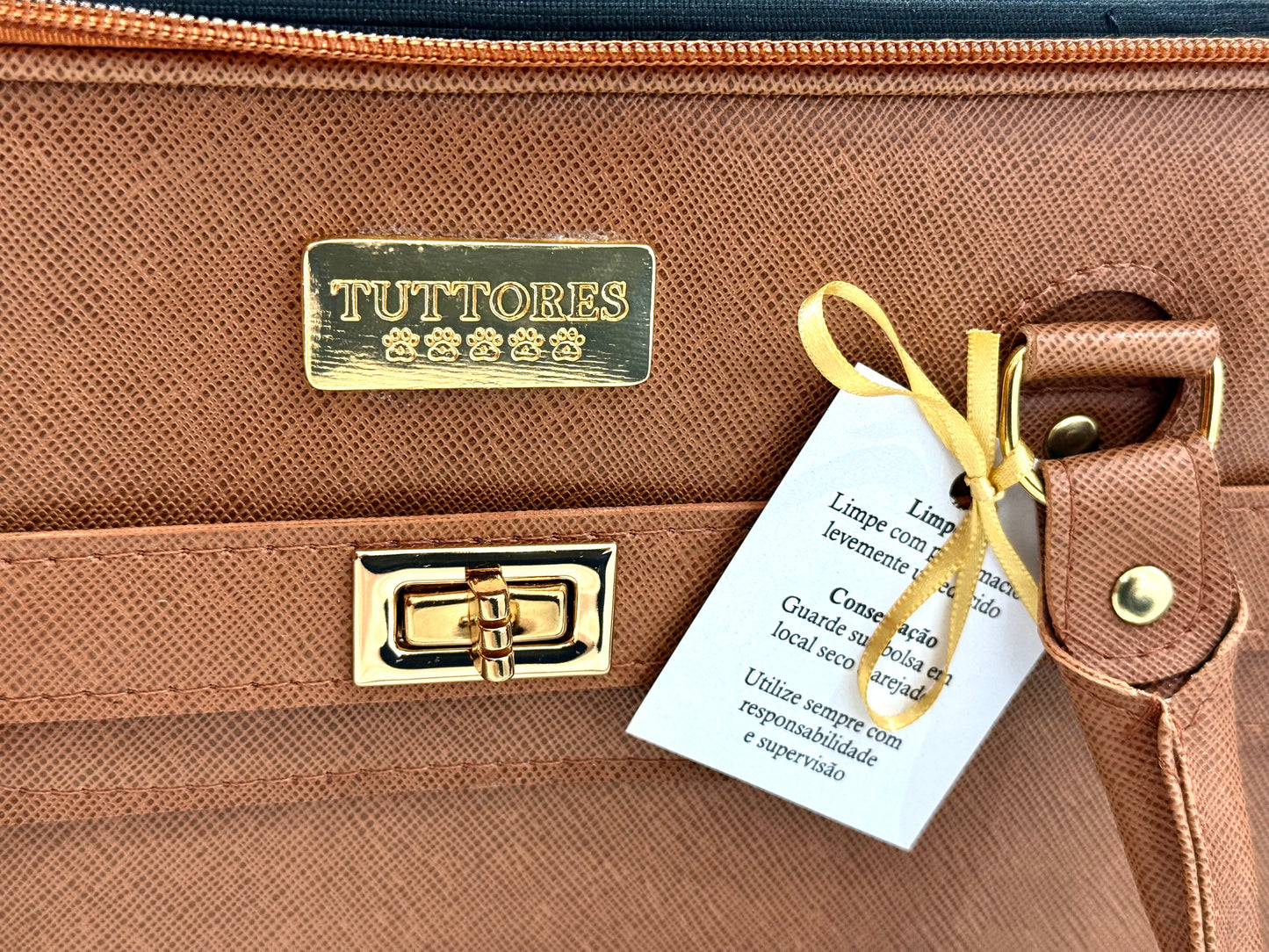 Bolsa Tuttores Elegance – Caramelo - Quadrada - Tam M
