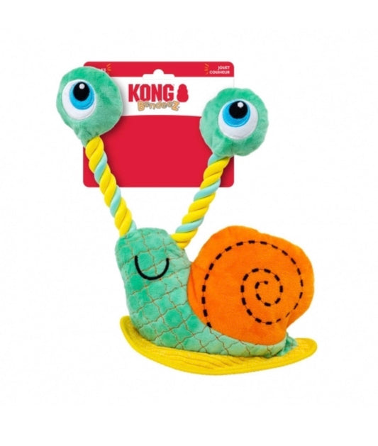 Brinquedo de Pelúcia Interativo Kong Bendeez Snail - Caracol - Tam G
