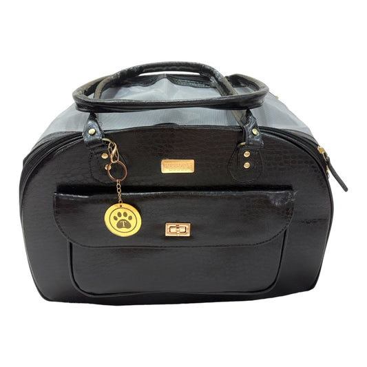 Bolsa Elegance Croco Preta - Redonda - Tam G