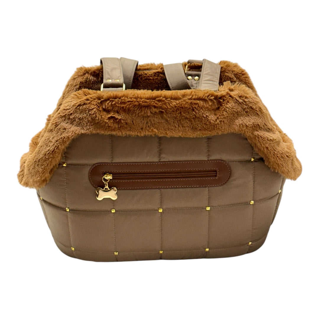 Bolsa de Passeio Modelo Venêto – Cor Caramelo – Tam P – Acompanha Manta Térmica Cor Caramelo