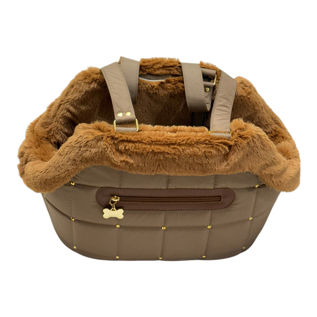 Bolsa de Passeio Modelo Venêto – Cor Caramelo – Tam P – Acompanha Manta Térmica Cor Caramelo