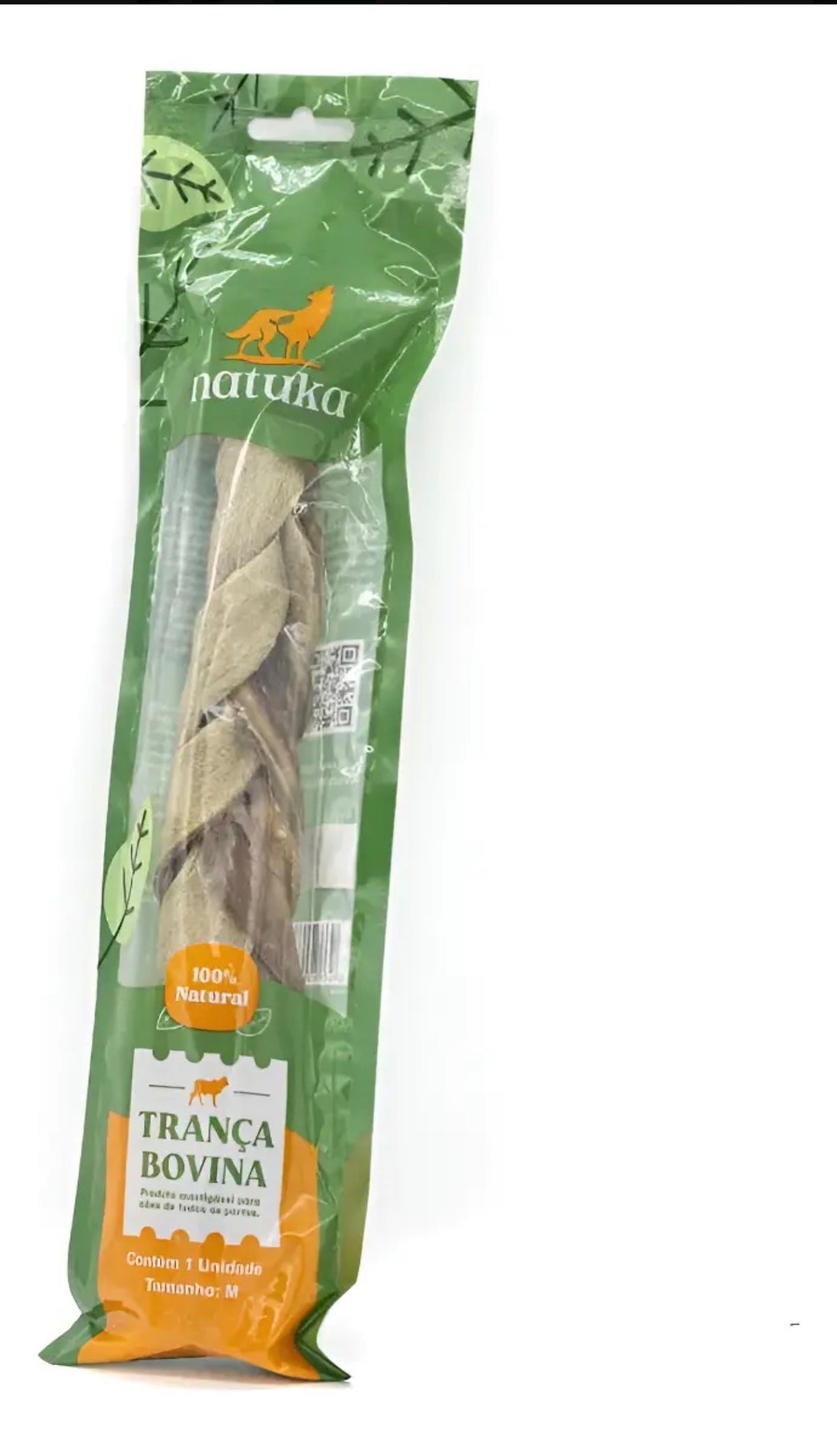Mordedor Natural Trança Com Pêlos - Tam M - 1 Un - Natuka