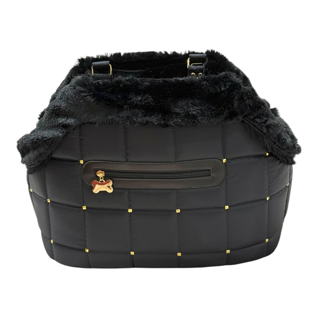 Bolsa de Passeio Modelo Venêto – Cor Preta – Tam M – Acompanha Manta Térmica Cor Preta