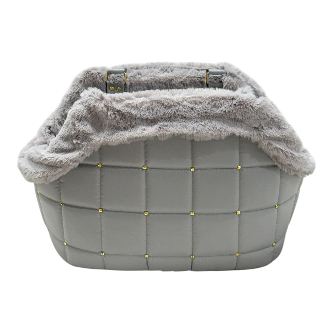 Bolsa de Passeio Modelo Venêto – Cor Prata – Tam M – Acompanha Manta Térmica Cor Prata