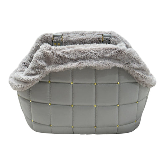 Bolsa de Passeio Modelo Venêto – Cor Prata – Tam M – Acompanha Manta Térmica Cor Prata