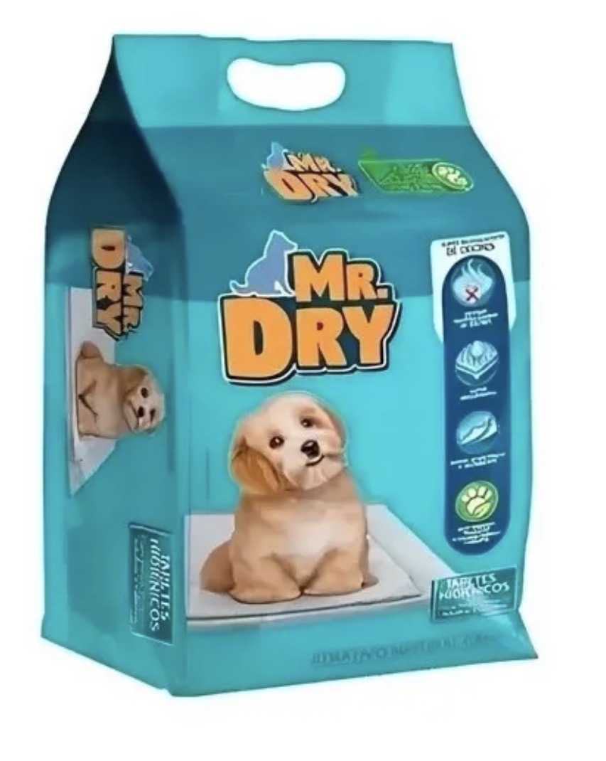 Tapete Higiênico Mr Dry com 30 Unidades - Tam 60x60