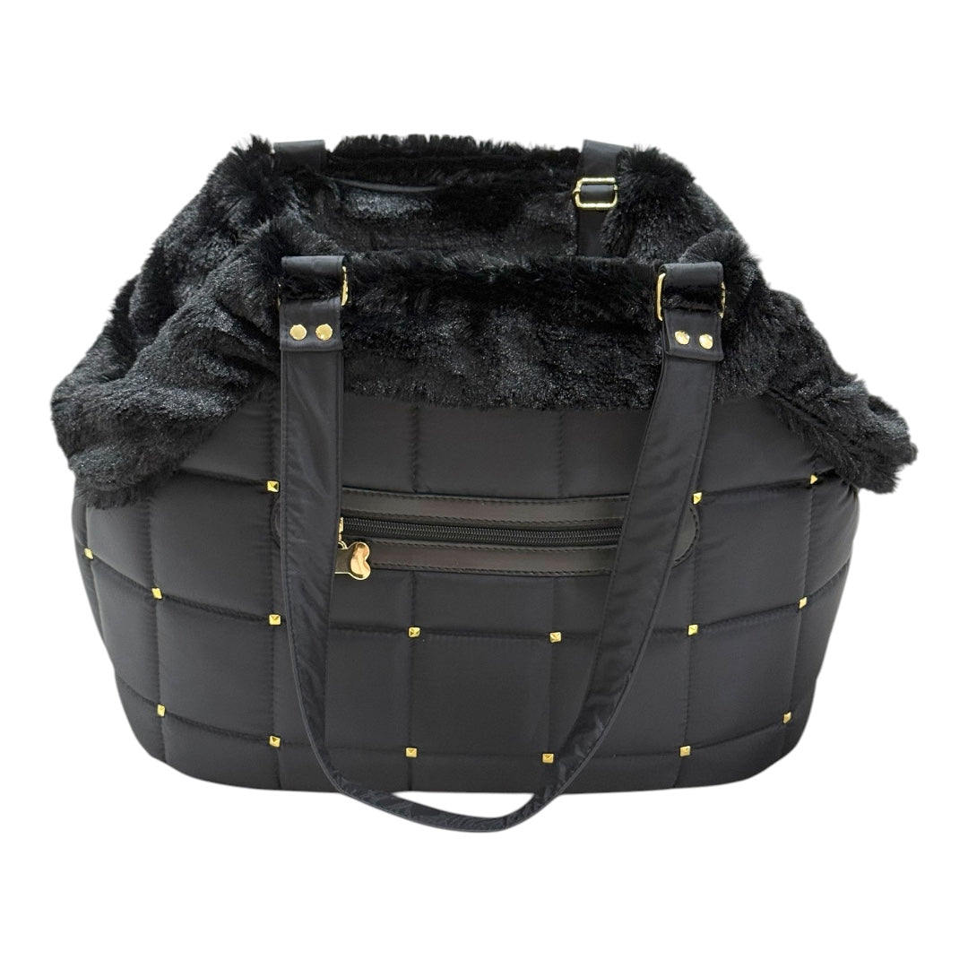 Bolsa de Passeio Modelo Venêto – Cor Preta – Tam M – Acompanha Manta Térmica Cor Preta