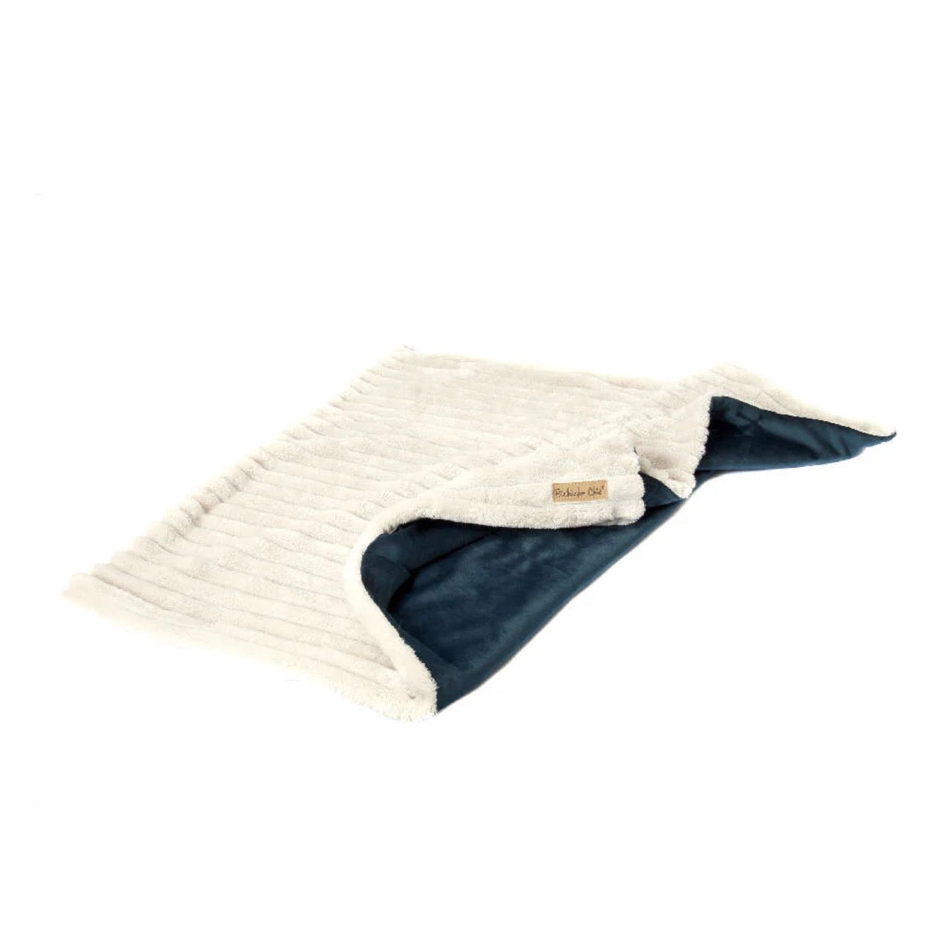 Manta Cobertor dupla face Cor: Azul Marinho/Branco Soft - Tam M