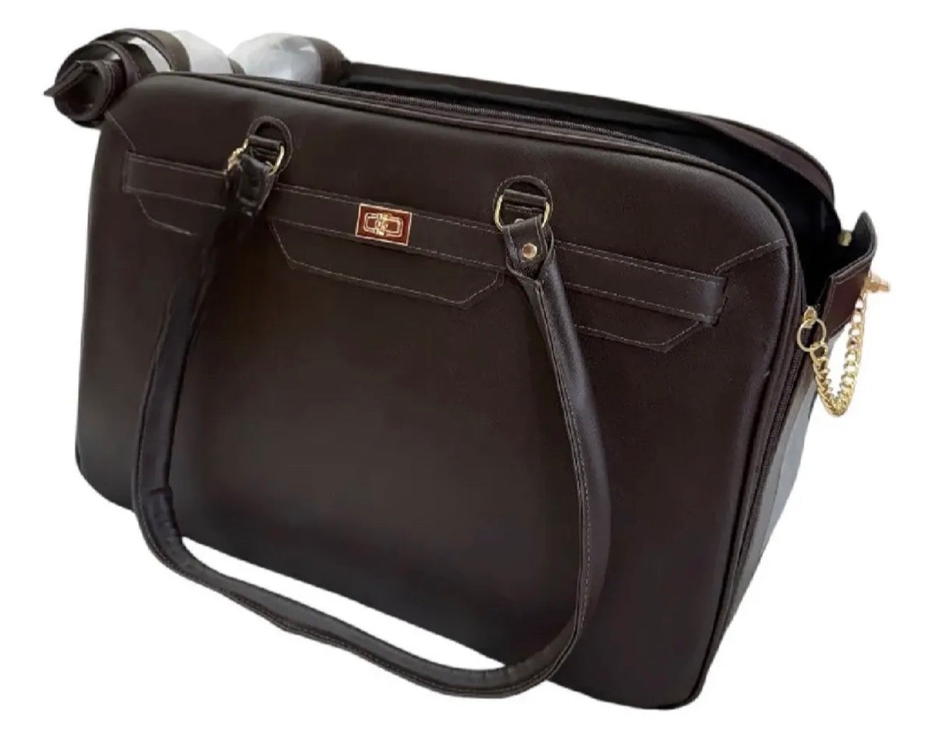 Bolsa - Marrom - Quadrada - Tam M