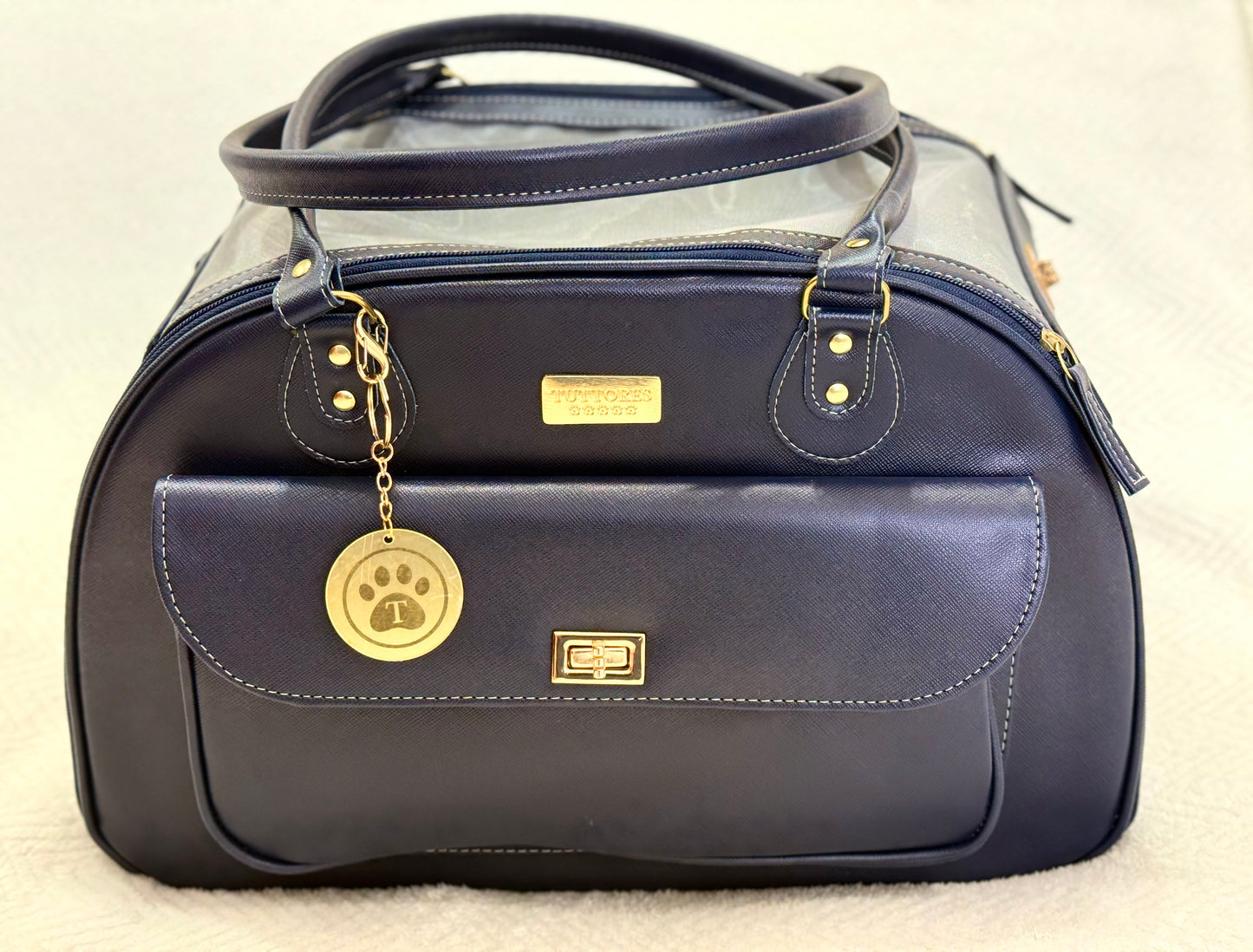 Bolsa Tuttores Elegance - Azul - Tamanho M - Redonda- Tam M