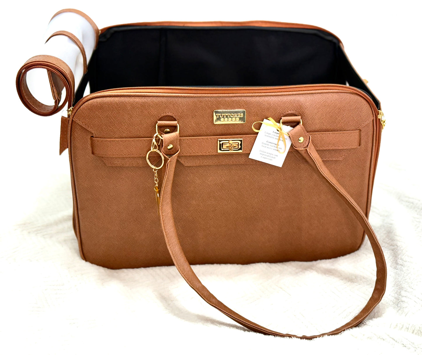 Bolsa Tuttores Elegance – Caramelo - Quadrada - Tam M