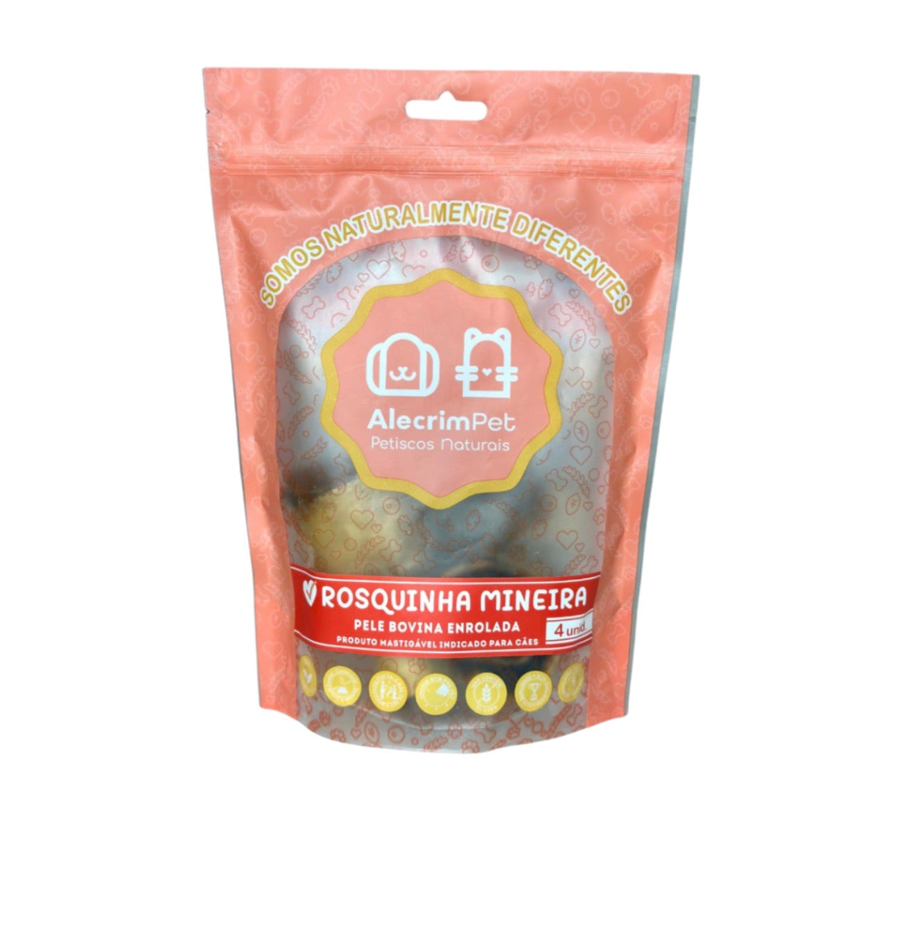 Mordedor Natural - Rosquinha Mineira - 4 Un - Alecrim Pet