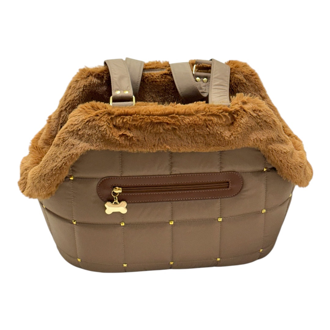 Bolsa de Passeio Modelo Venêto – Cor Caramelo – Tam P – Acompanha Manta Térmica Cor Caramelo
