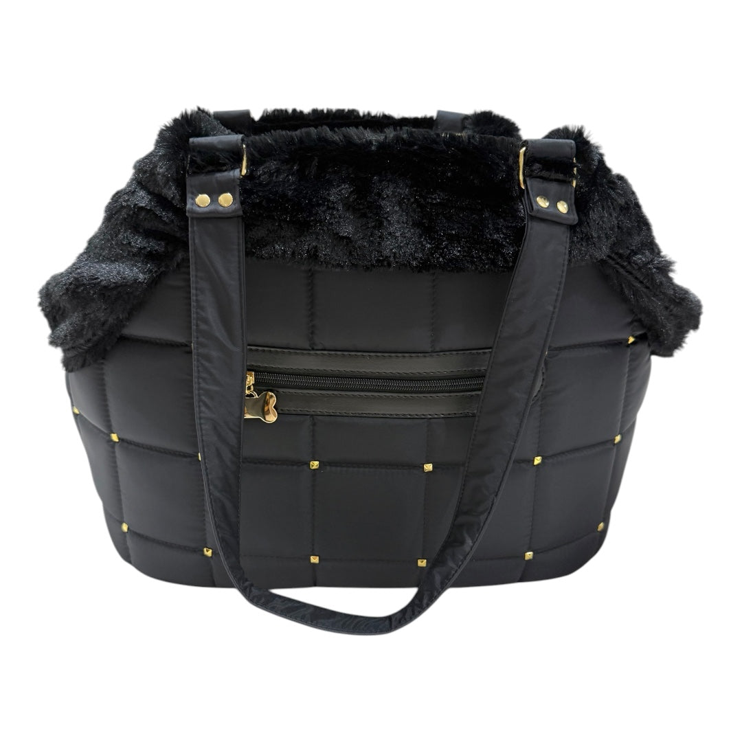 Bolsa de Passeio Modelo Venêto – Cor Preta – Tam M – Acompanha Manta Térmica Cor Preta