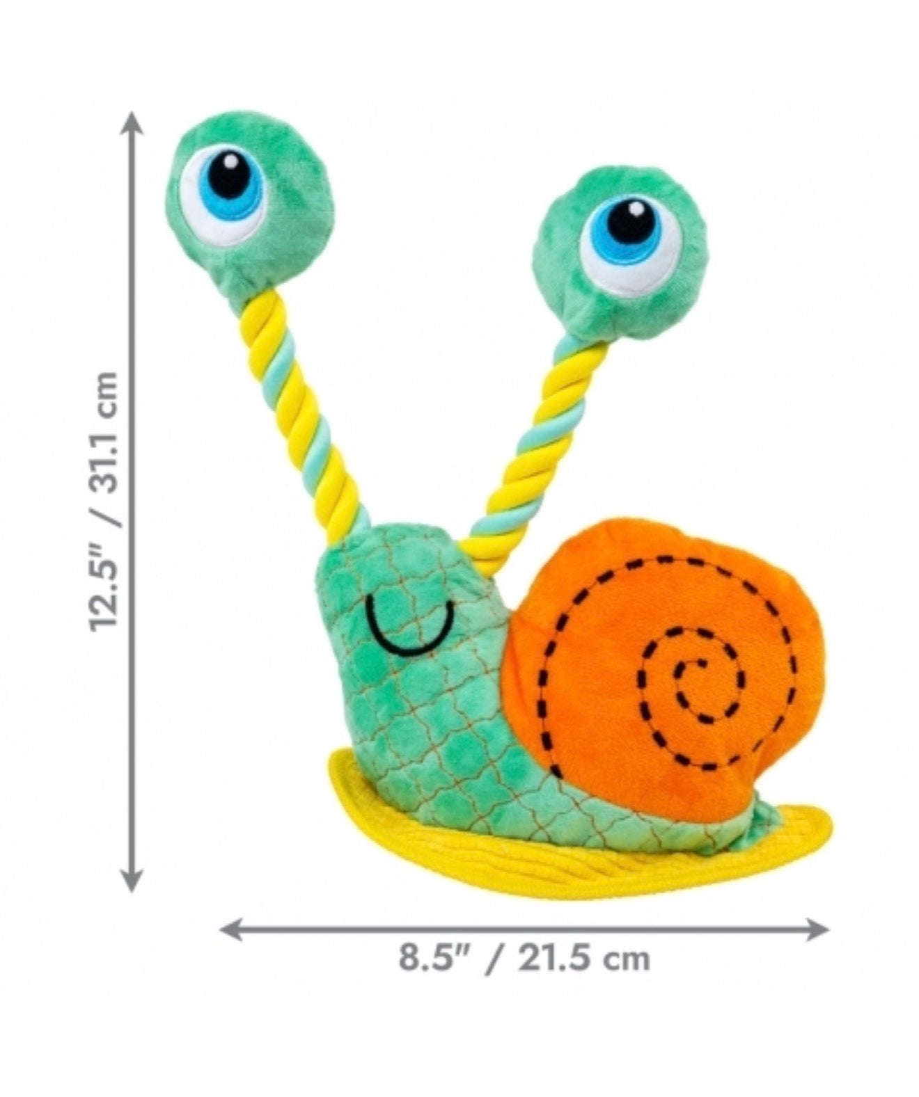 Brinquedo de Pelúcia Interativo Kong Bendeez Snail - Caracol - Tam G