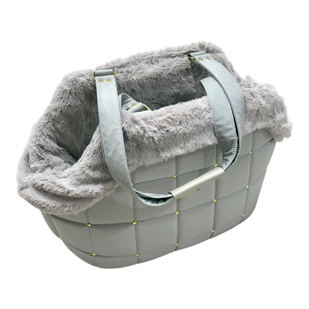 Bolsa de Passeio Modelo Venêto – Cor Prata – Tam M – Acompanha Manta Térmica Cor Prata