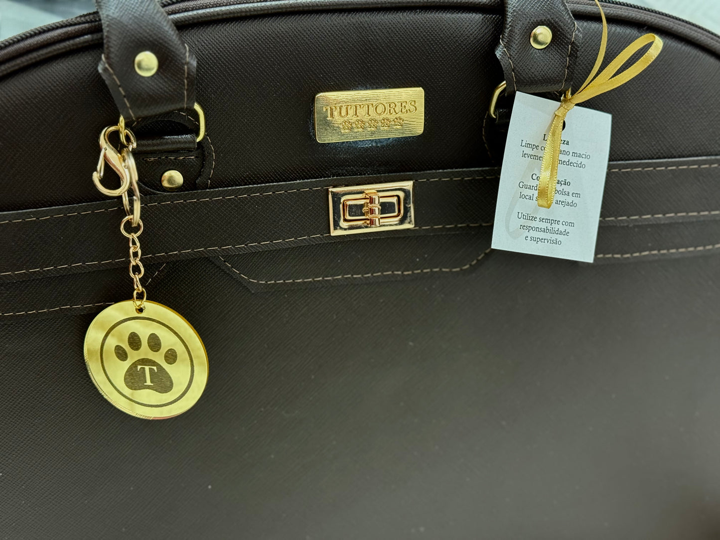 Bolsa Tuttores Elegance - Marrom - Redonda - Tam M