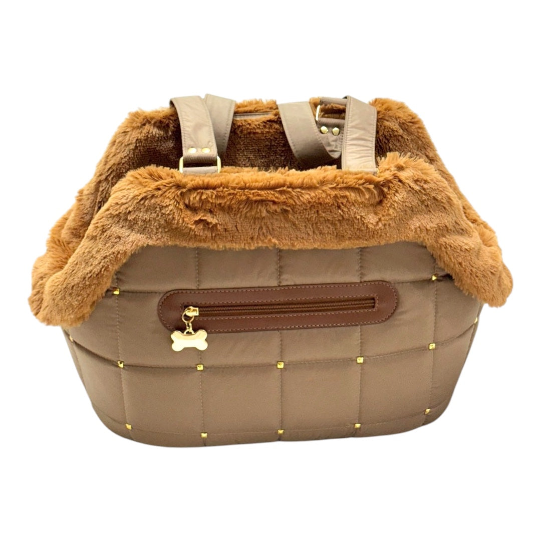 Bolsa de Passeio Modelo Venêto – Cor Caramelo – Tam P – Acompanha Manta Térmica Cor Caramelo