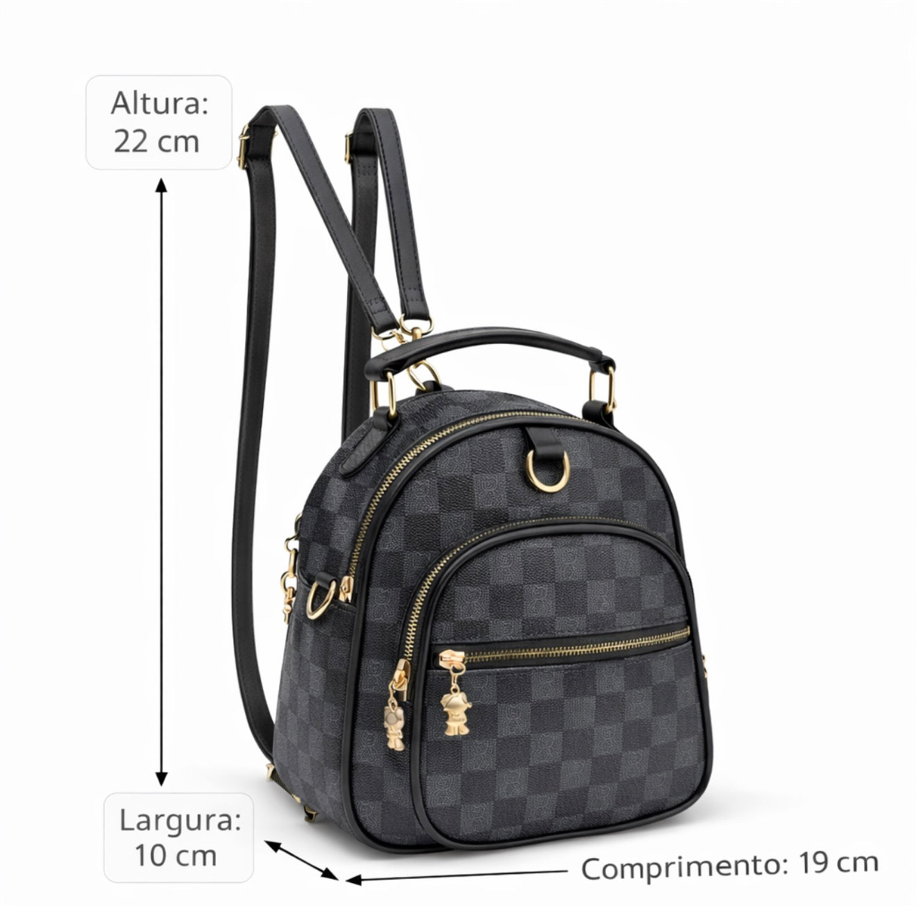 Mochila Bear Preta  Tam P