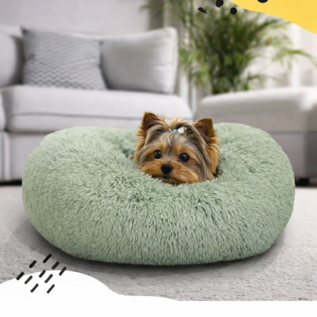 Cama Donut Felpuda - Outward Hound - Tam P - Verde Sage