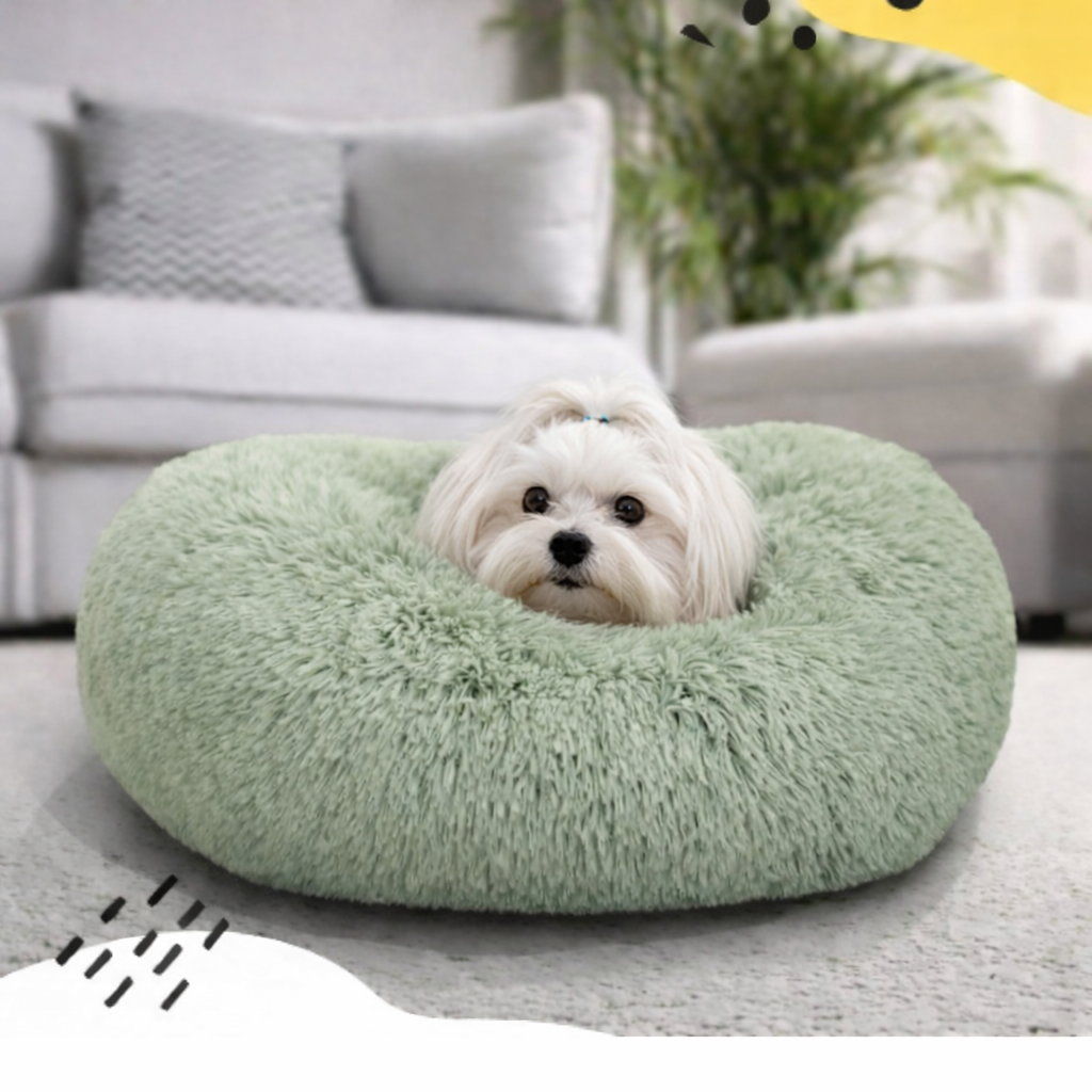 Cama Donut Felpuda - Outward Hound - Tam P - Verde Sage