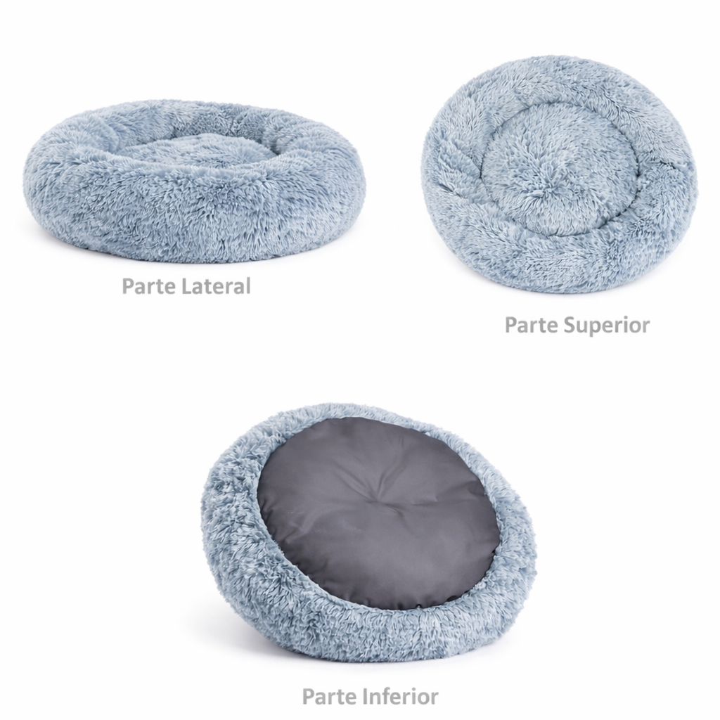 Cama Donut Felpuda -  Outward Hound - Tam G - Denim ( Azul Jeans )