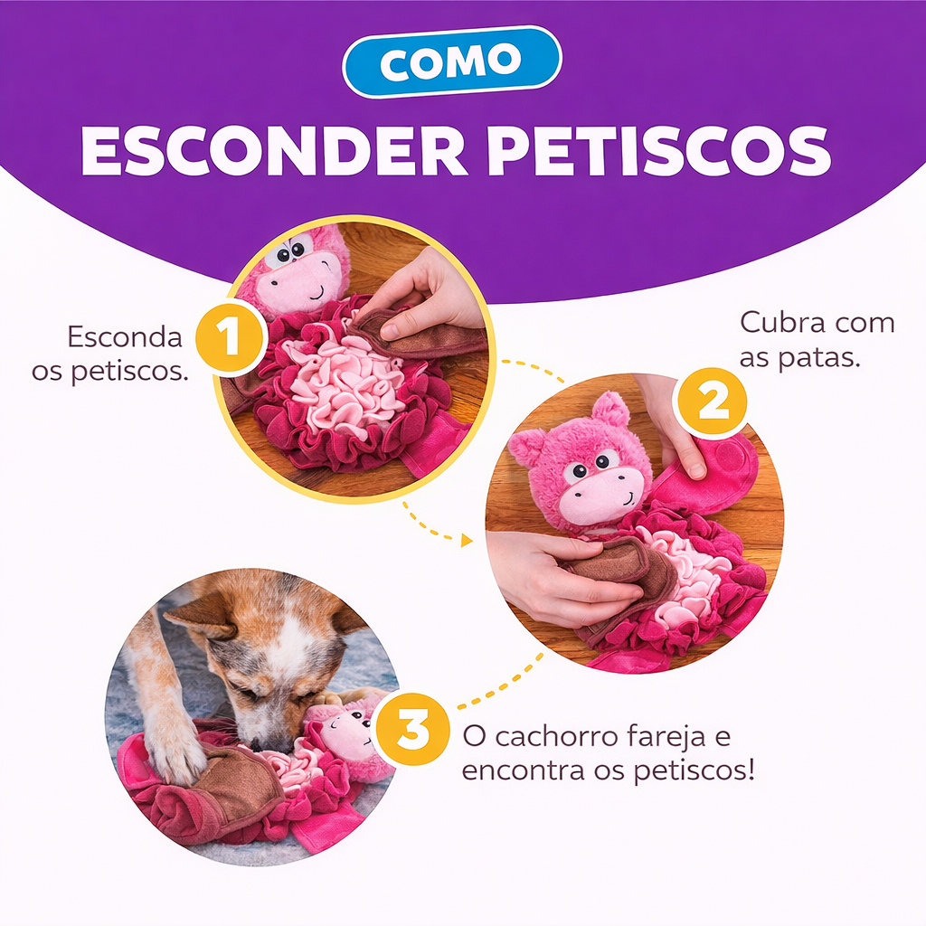 Brinquedo de Fuçar para Enriquecimento Ambiental - Snuffle Palz - Outward Hound- Pig