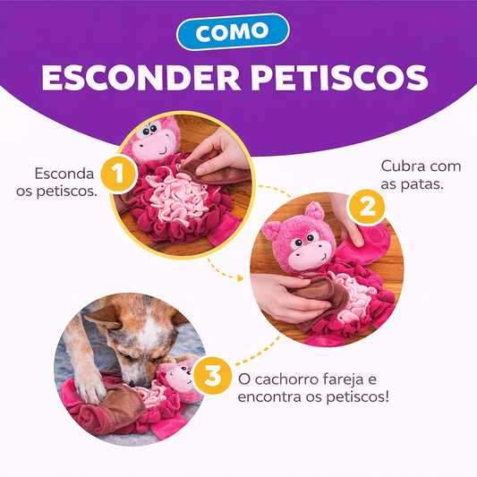 Brinquedo de Fuçar para Enriquecimento Ambiental - Snuffle Palz - Outward Hound- Pig